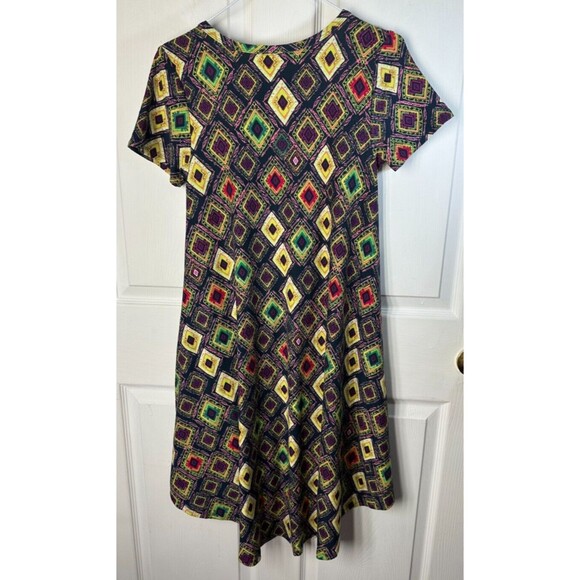 LuLaRoe Carly Dress Women's XXS Bright Multi High-Low Hem Easy Care Comfort - Picture 7 of 7